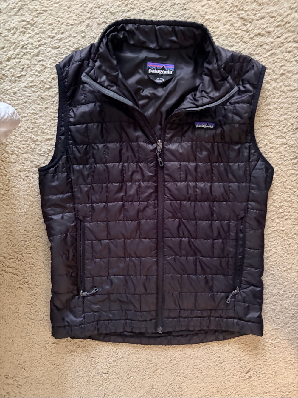 Patagonia, Men’s, Medium, Black Nano Puff, Vest